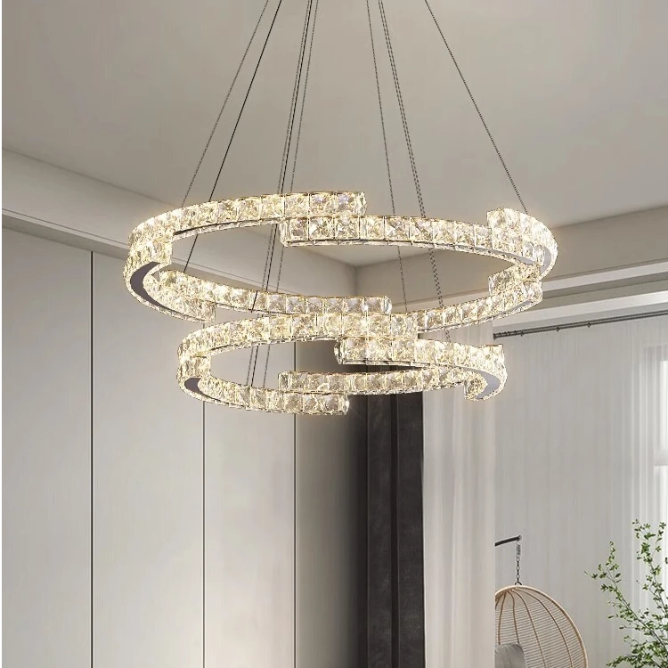 轻奢北欧客厅吊灯个性创意水晶大厅灯2025新款全光谱全屋套餐灯具
