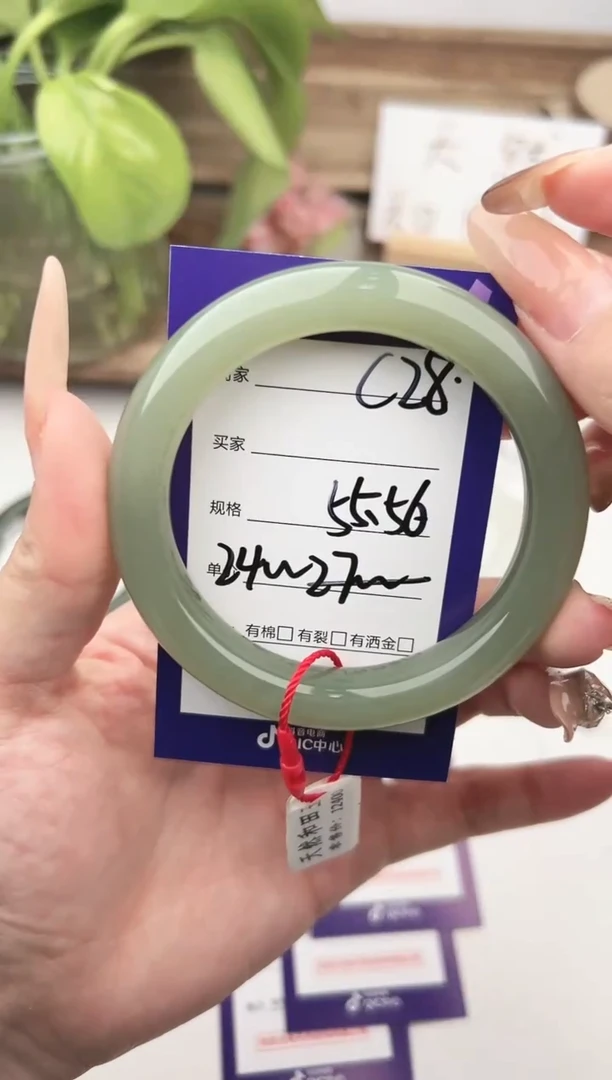 未镶嵌手镯和田玉微色差C28