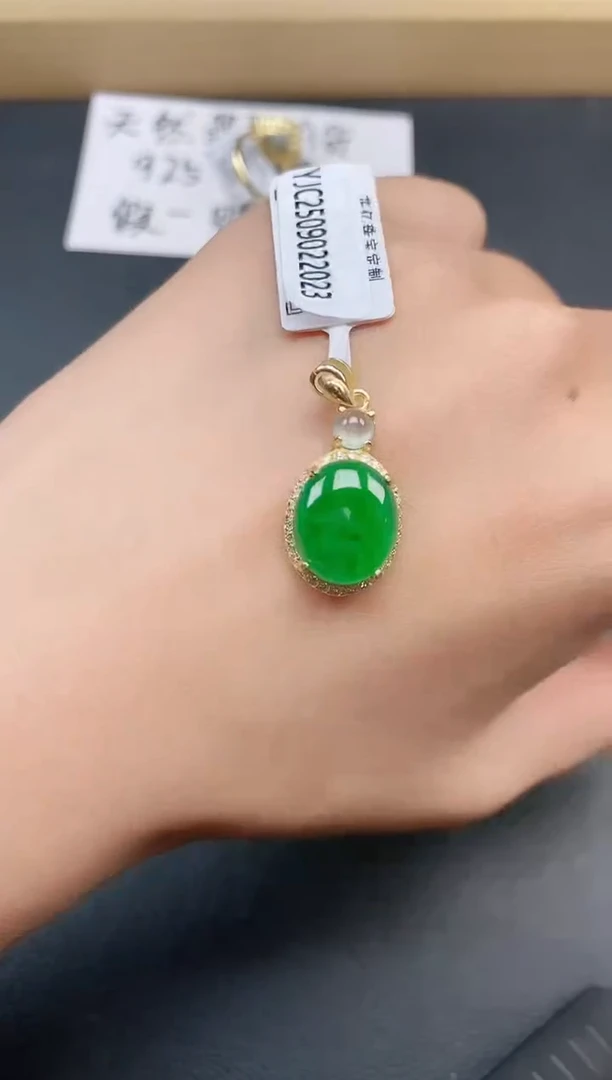 银S925镶嵌戒指翡翠111111