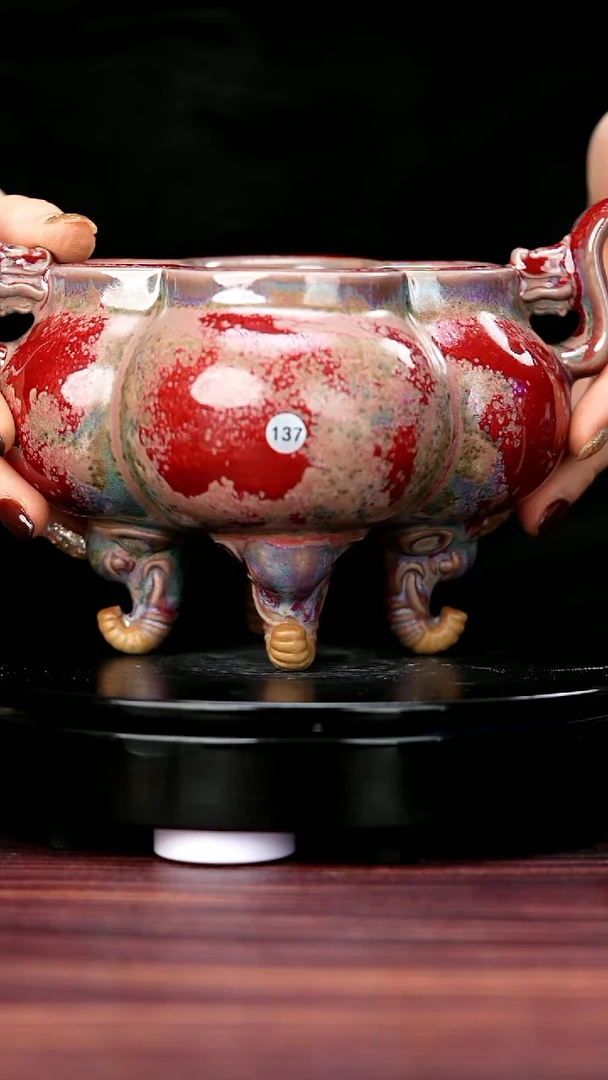 其他137#李朝斐一级品原矿钧瓷香炉