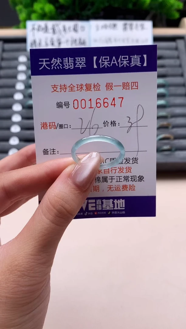 未镶嵌戒指翡翠天然  16647