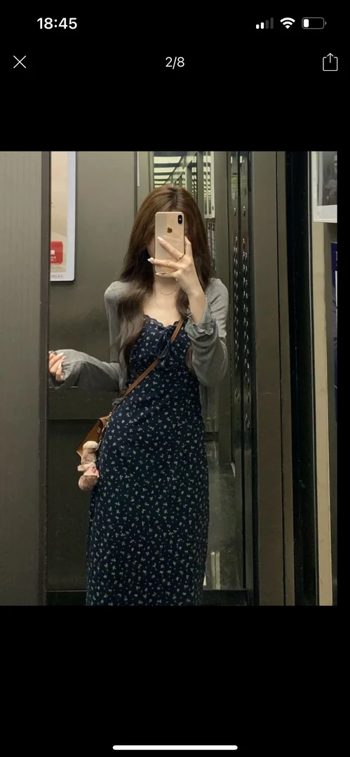 吊带夏季无袖显瘦碎花裙子连衣裙秋季修身长裙法式