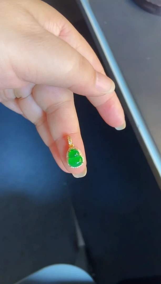 吊坠(不含链)银S925镶嵌翡翠1
