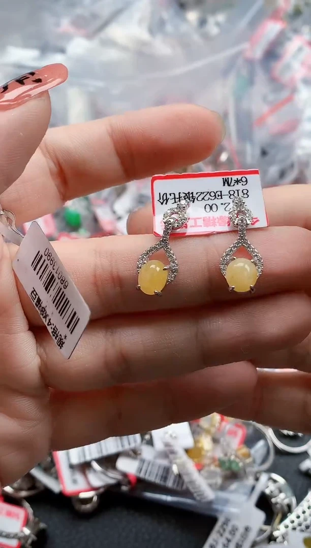 银S925镶嵌戒指翡翠天然A货缅甸翡翠