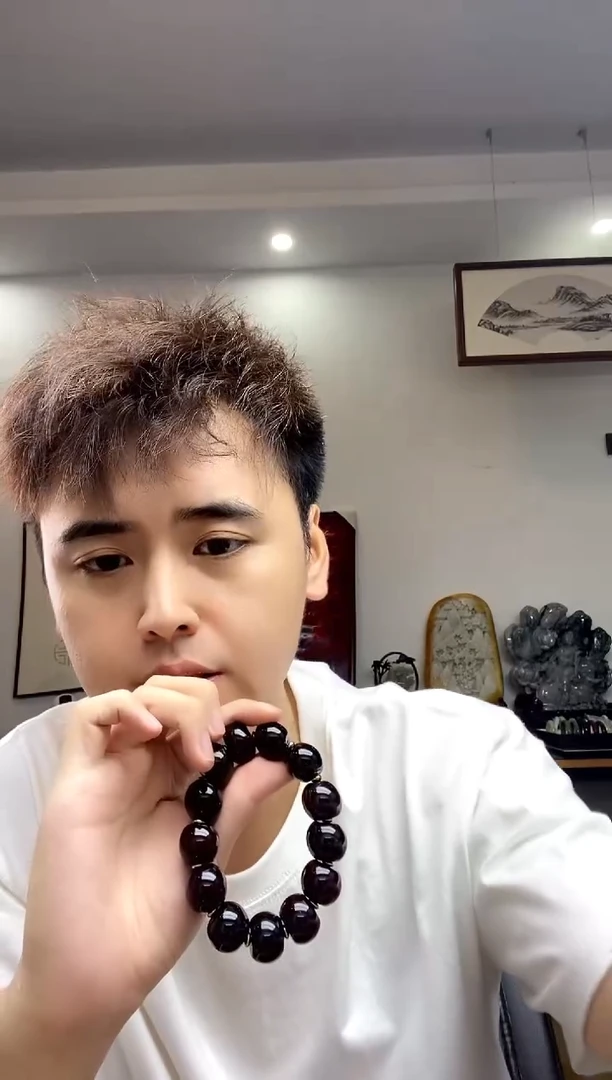 玛瑙/玉髓颈饰未镶嵌紫红色玛瑙手串