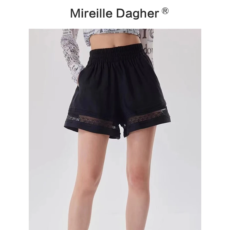 2025夏季新款镂空蕾丝拼接短裤27819