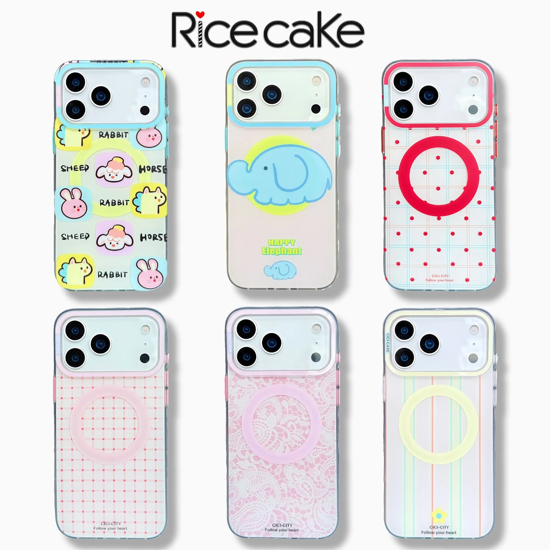 MG插画师联名INS卡通简约适用苹果17promax/16/15磁吸手机壳新款