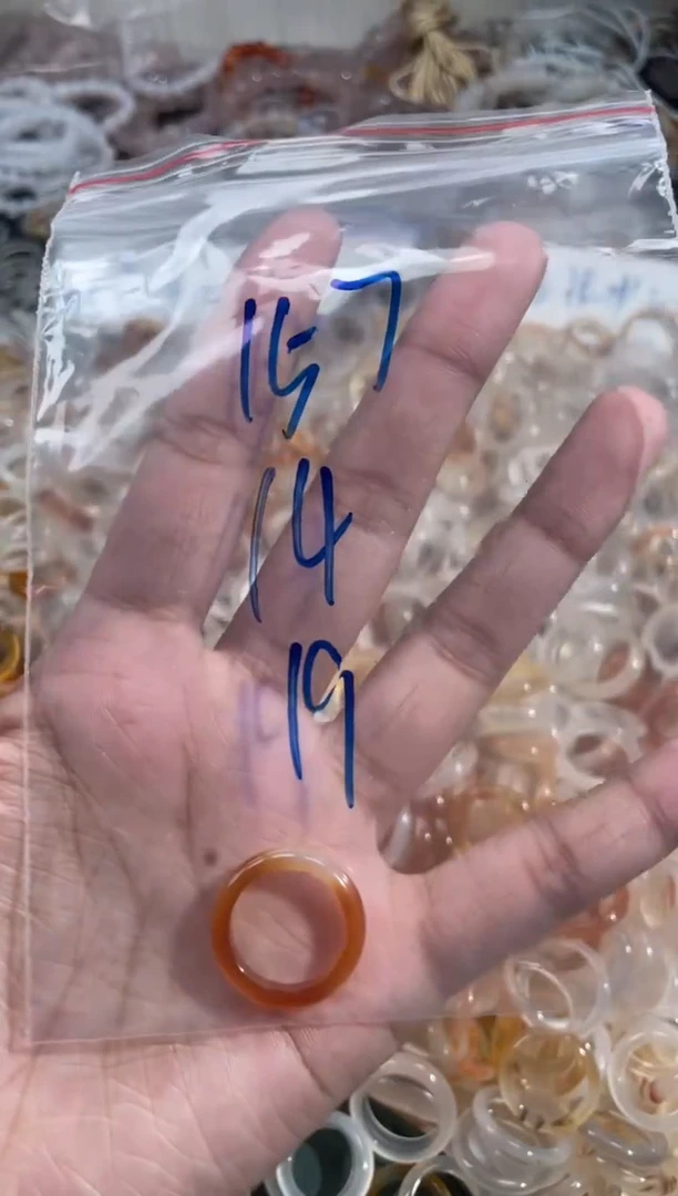 玛瑙/玉髓戒指未镶嵌157