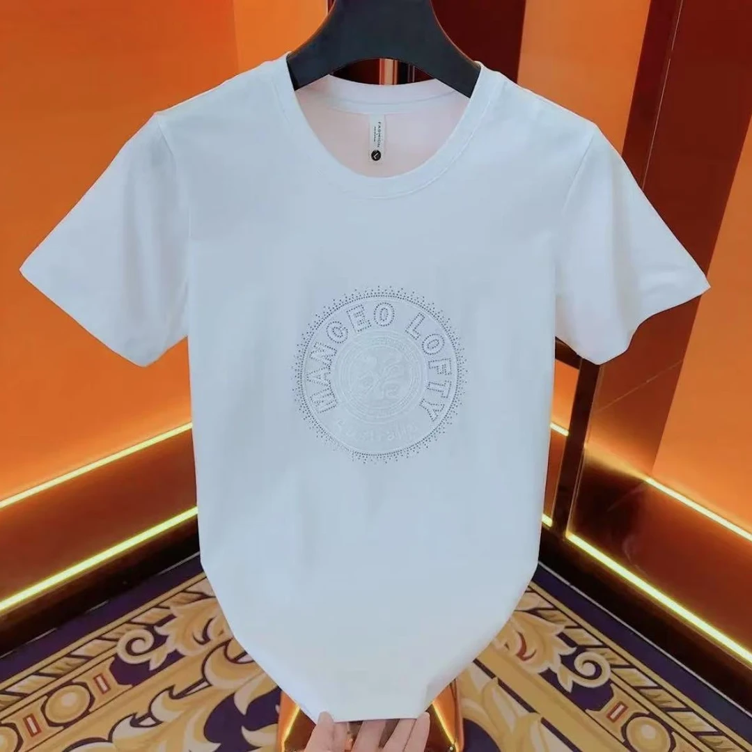 新款休闲潮流圆领透气青春百搭男女同款情侣T恤男士短袖衣服轻奢