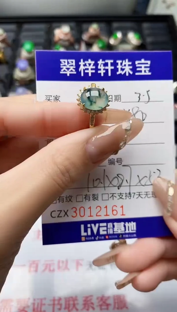 【闪购商品】翡翠戒指银S925镶嵌/2161