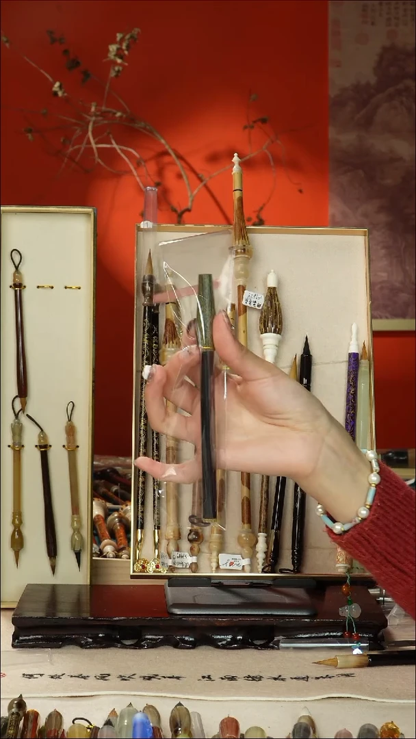 344号闪孤品高货毛笔链接 清水试笔 蘸墨不退