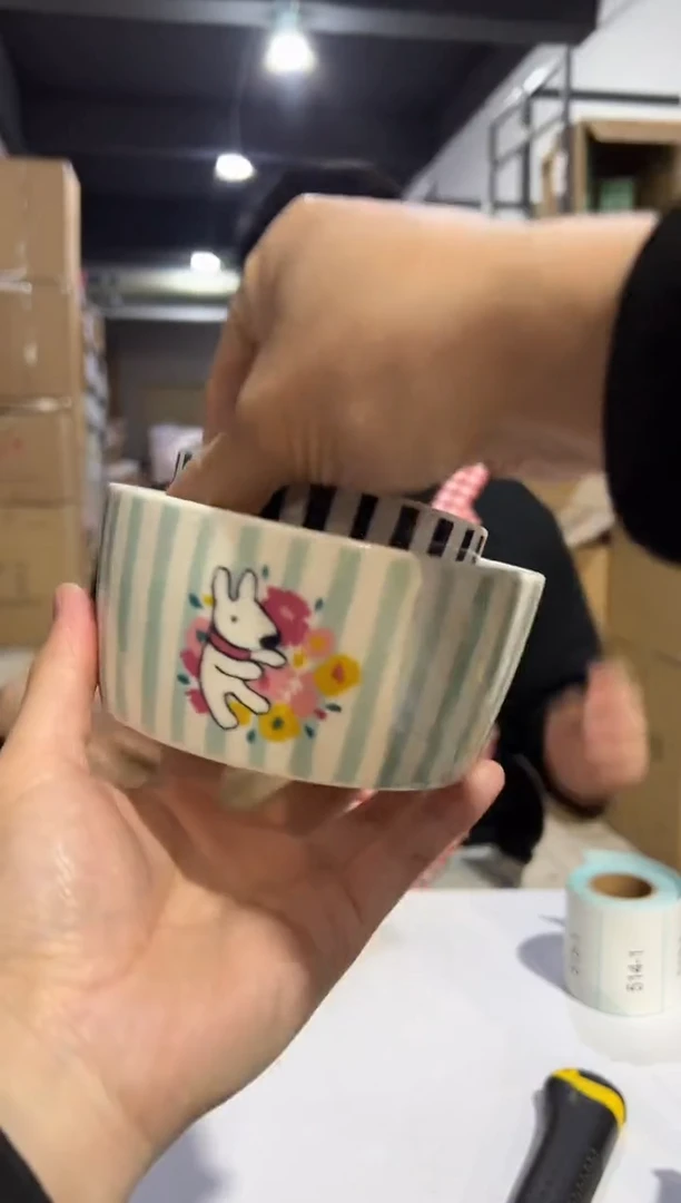 【闪购商品】杯条纹大小碗2件套