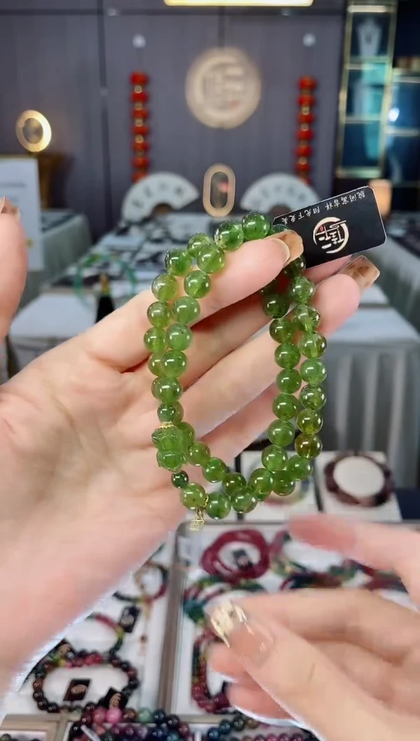 未镶嵌收藏级dan老矿碧玺两圈手串7mm+碧玺dan多样性发货一条