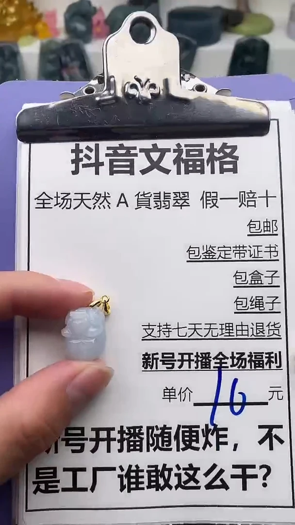【闪购商品】翡翠颈饰未镶嵌天然A货翡翠一物一证