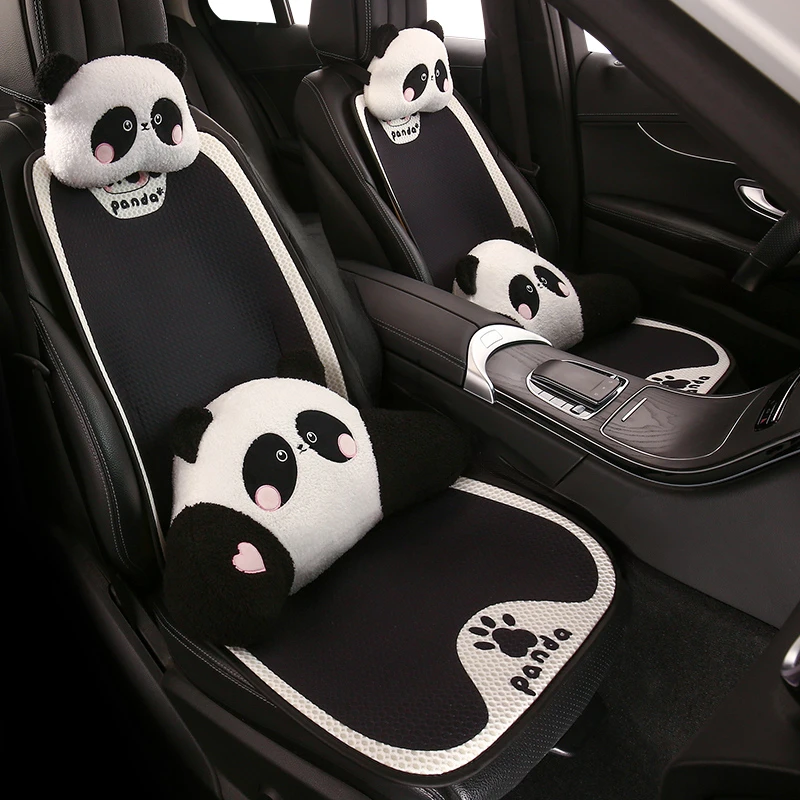 新款汽车坐垫四季通用夏季冰丝座椅透气座垫可爱潮流凉垫网红车垫