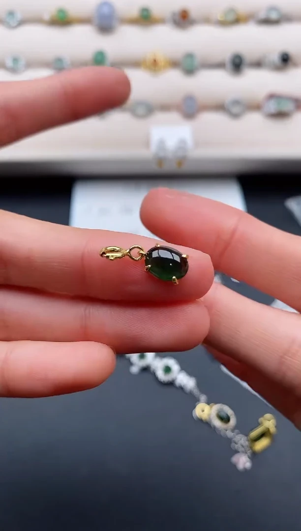 银S925镶嵌戒指翡翠66666666+9