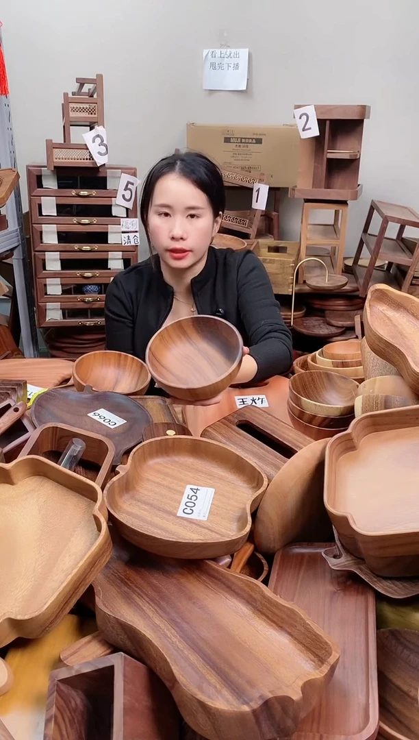 木 南美胡桃木碗16*7cm   内销   A