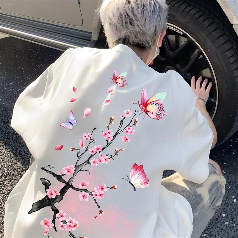 100%纯棉重磅国潮牌印花2025新款短袖t恤男女夏宽松oversize上衣