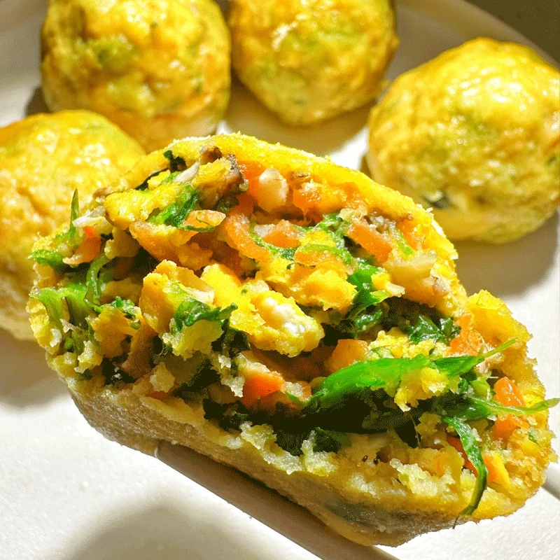 【顺丰包邮】手工菜团子半成品加热即食全麦荞麦粗粮速食早餐菜包子