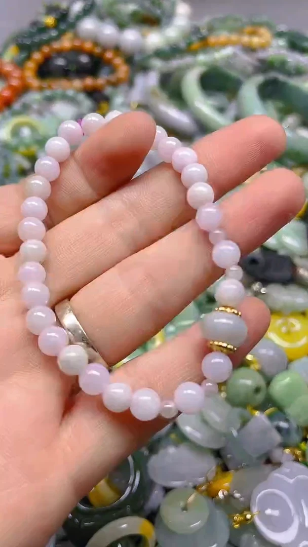 翡翠未镶嵌颈饰5MM/P/翡翠A货,一件也是批发价