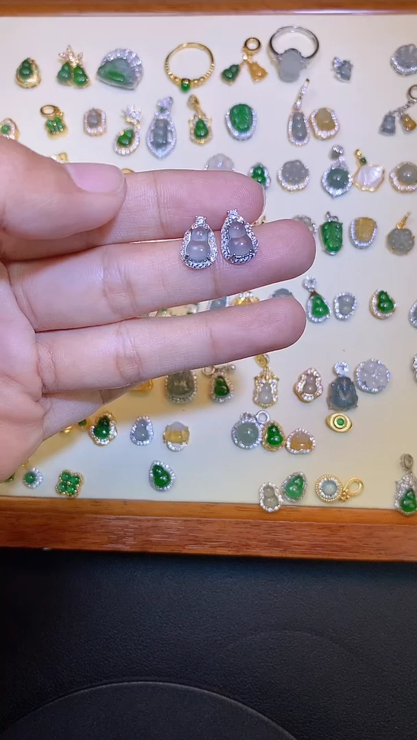 吊坠(不含链)银S925镶嵌翡翠1