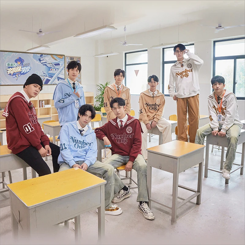 【名学7同款】南波万xAmonster水手领连帽卫衣女春秋新款美式学院风