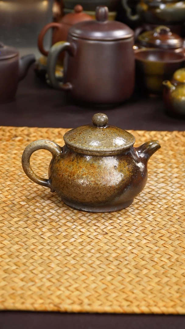 茶壶紫砂纯自然柴烧