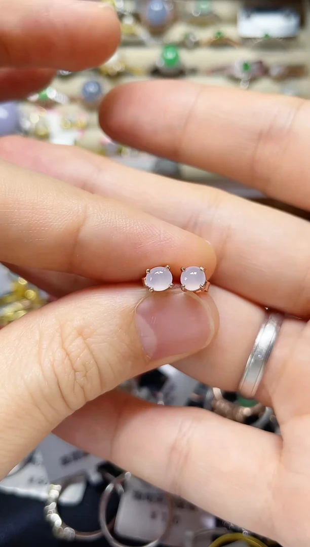 翡翠戒指银S925镶嵌-缅料