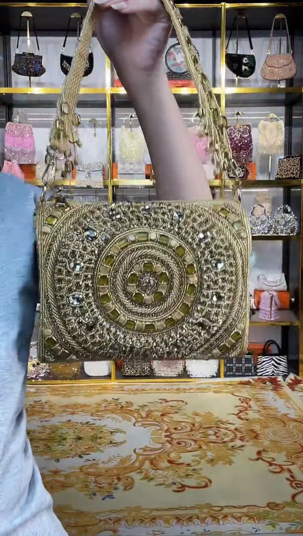 织物珠韵恒泽重工串珠手提包直播间女神专拍