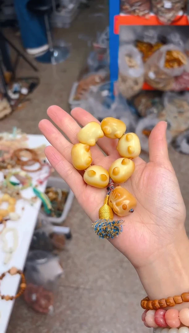 吊坠菩提根/象牙果柯基屁屁手捻 小仓鼠