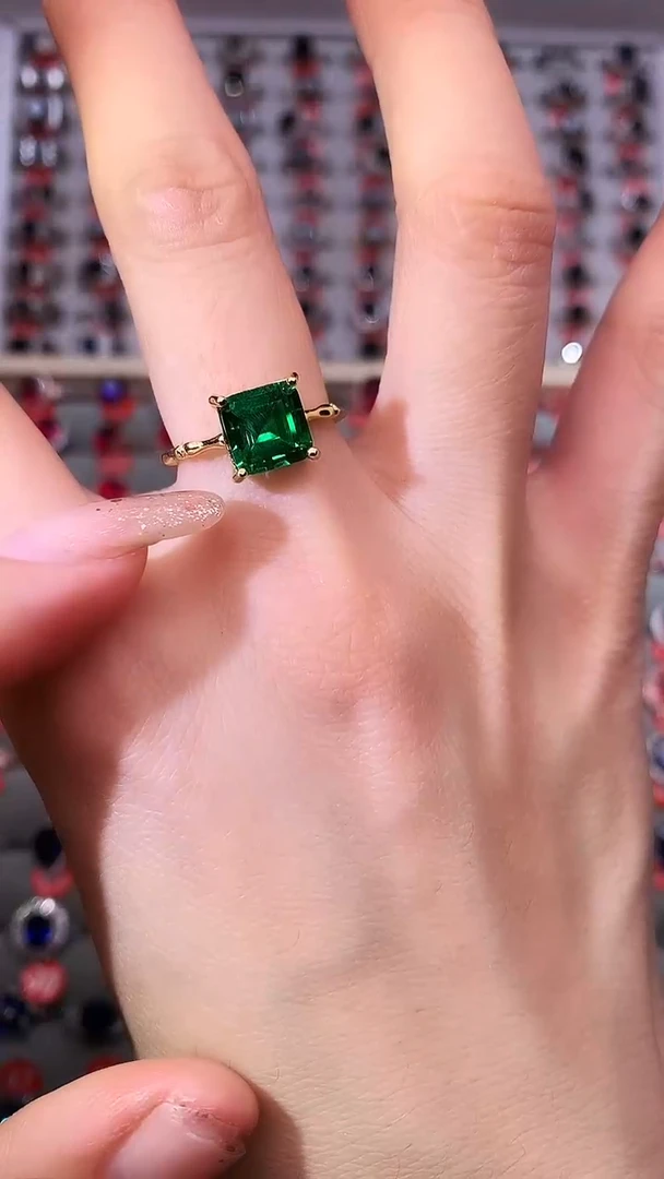 【闪购商品】透辉石戒指银S925镶嵌11111