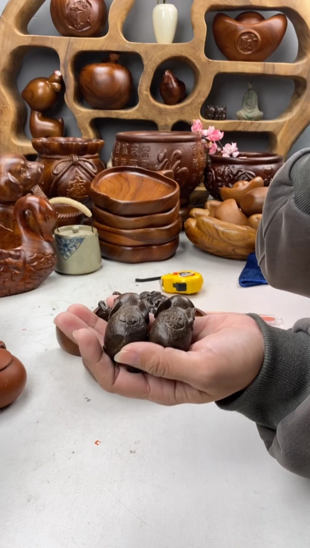 香樟木A5小象手摆*2/尺寸