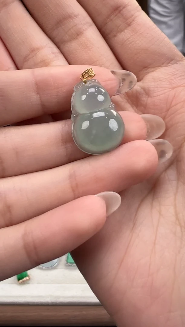 吊坠(不含链)18K金镶嵌翡翠缅甸珠宝严选