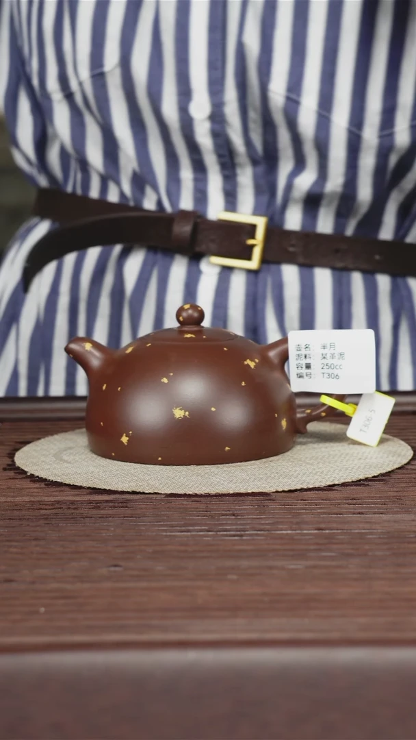 茶壶紫砂T306某革泥250cc 半月