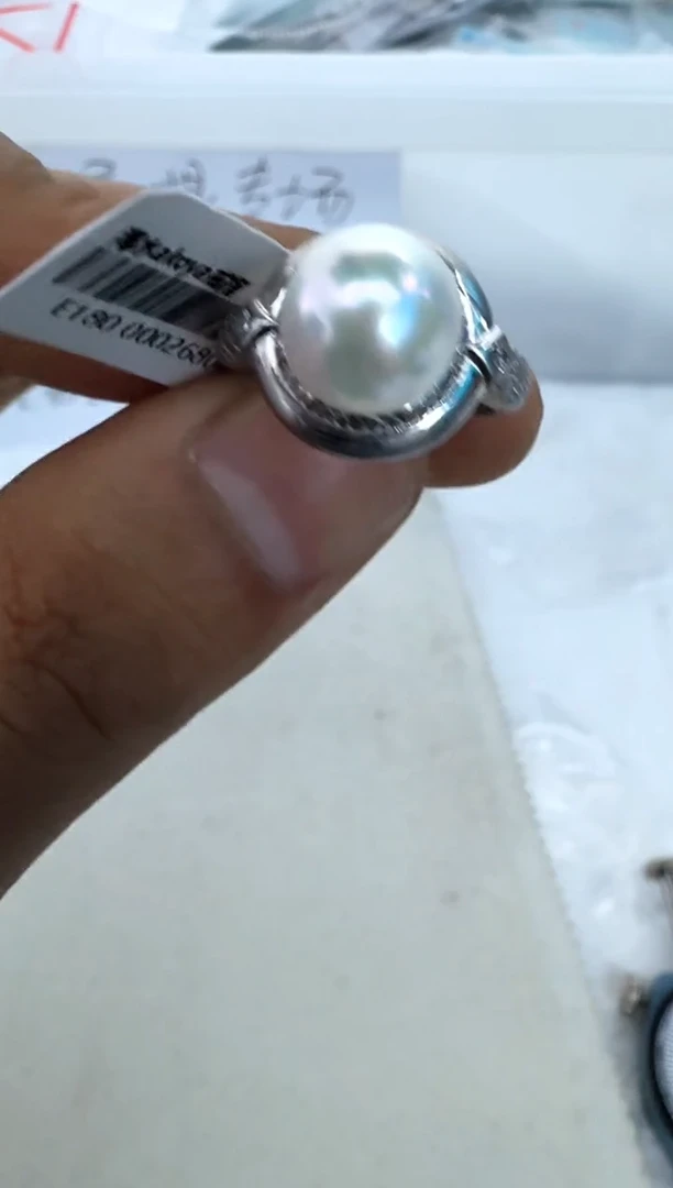 【闪购商品】海水珍珠戒指银S925镶嵌戒指