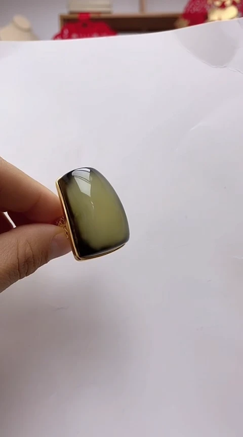 【闪购商品】琥珀裸石银S925镶嵌琥珀戒指