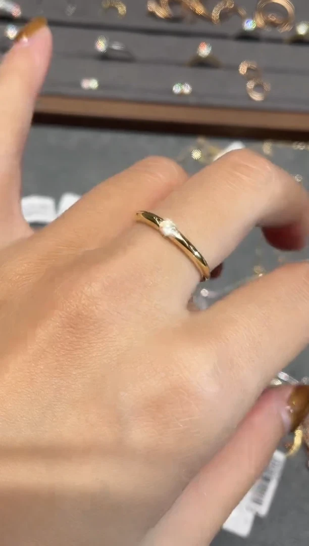 【闪购商品】钻石戒指18K金镶嵌X素款钻石戒指