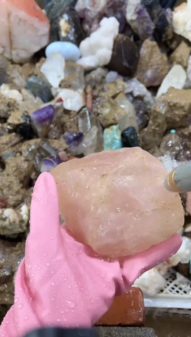 未镶嵌大型摆件(非配饰)水晶820粉水晶