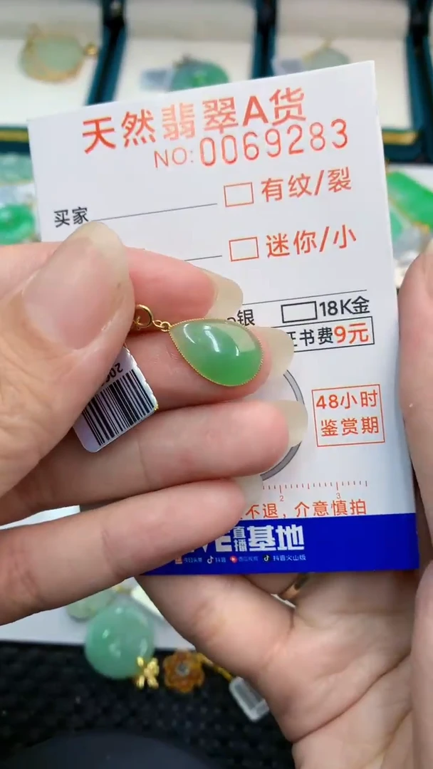 【闪购商品】翡翠颈饰18K金镶嵌            8