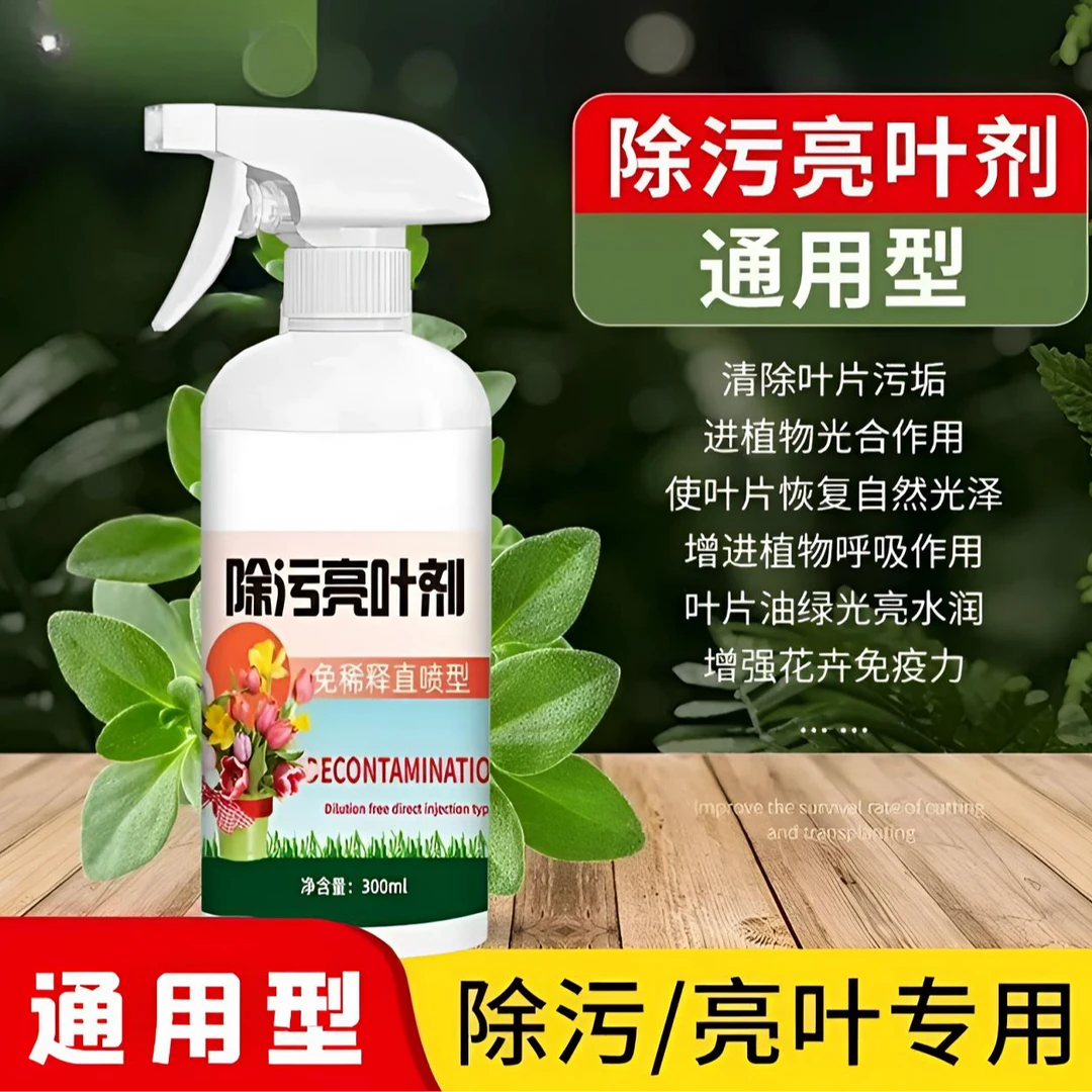 【花卉除污亮叶剂】一喷净植物叶面光亮清洁洗剂不伤叶免稀释叶面肥