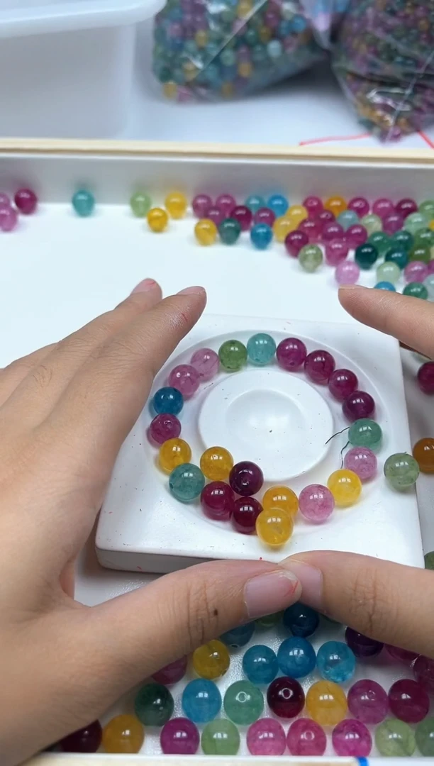 未镶嵌颈饰碧玺M686彩虹碧玺10mm10颗8元