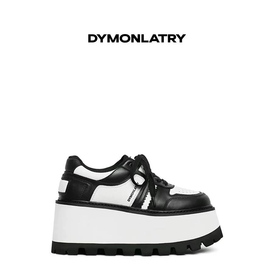 千姿SS501SS012DYM经典复古厚底板鞋