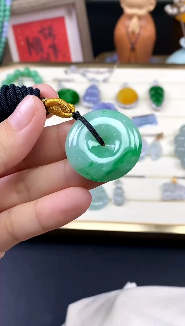 吊坠(不含链)未镶嵌翡翠平安扣@@CMT1770