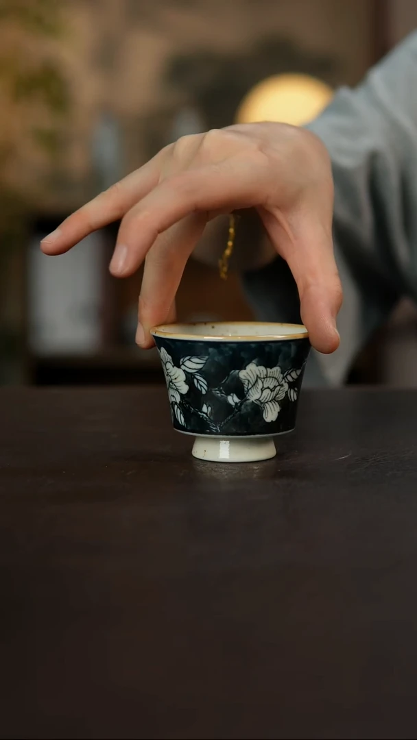 杯景德镇陶瓷杯碗柴烧多人