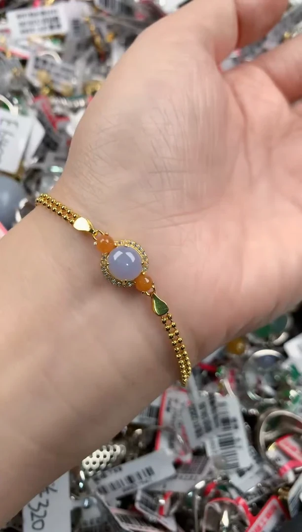 银S925镶嵌戒指翡翠666---7