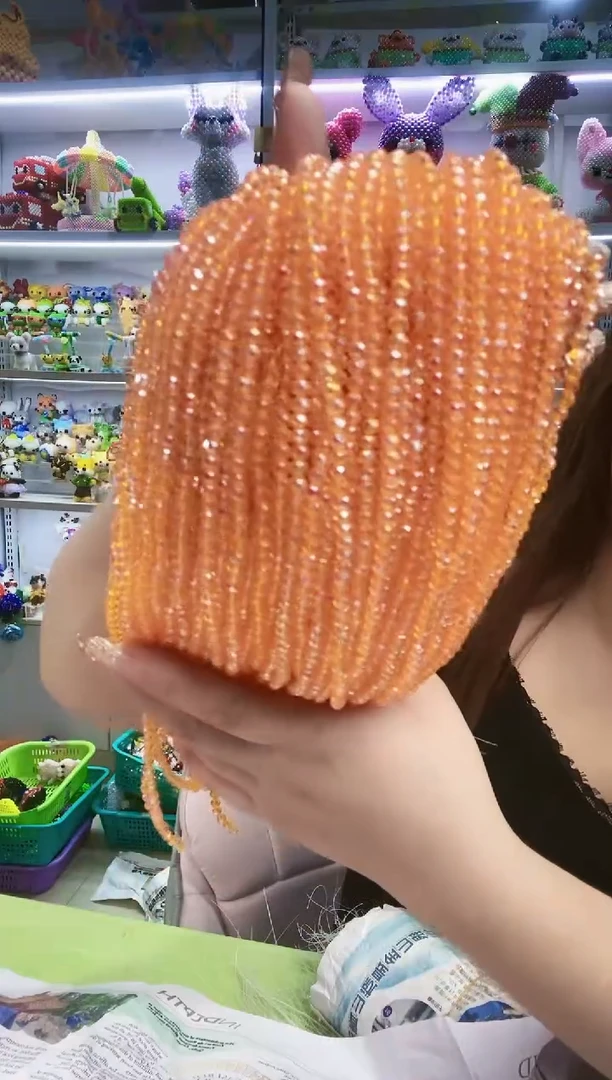 玻璃1254卡4水晶扁AB彩10条爱玛橙