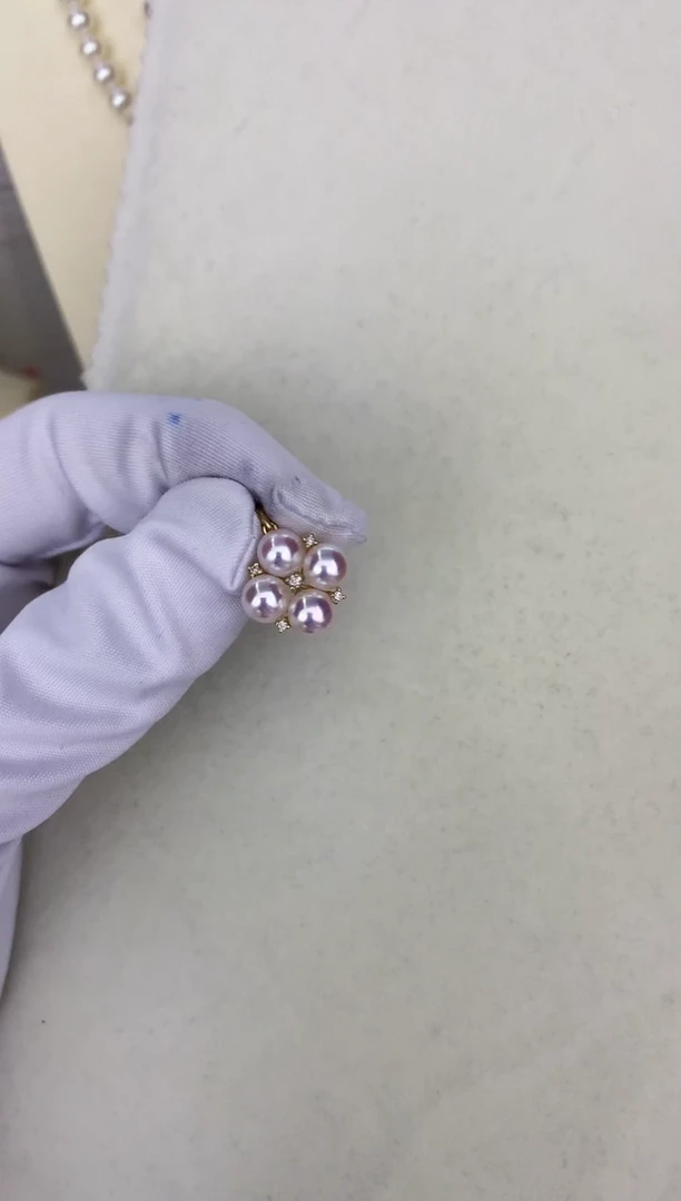 18K金镶嵌DA海水珍珠 GD170 吊坠 5-5.5