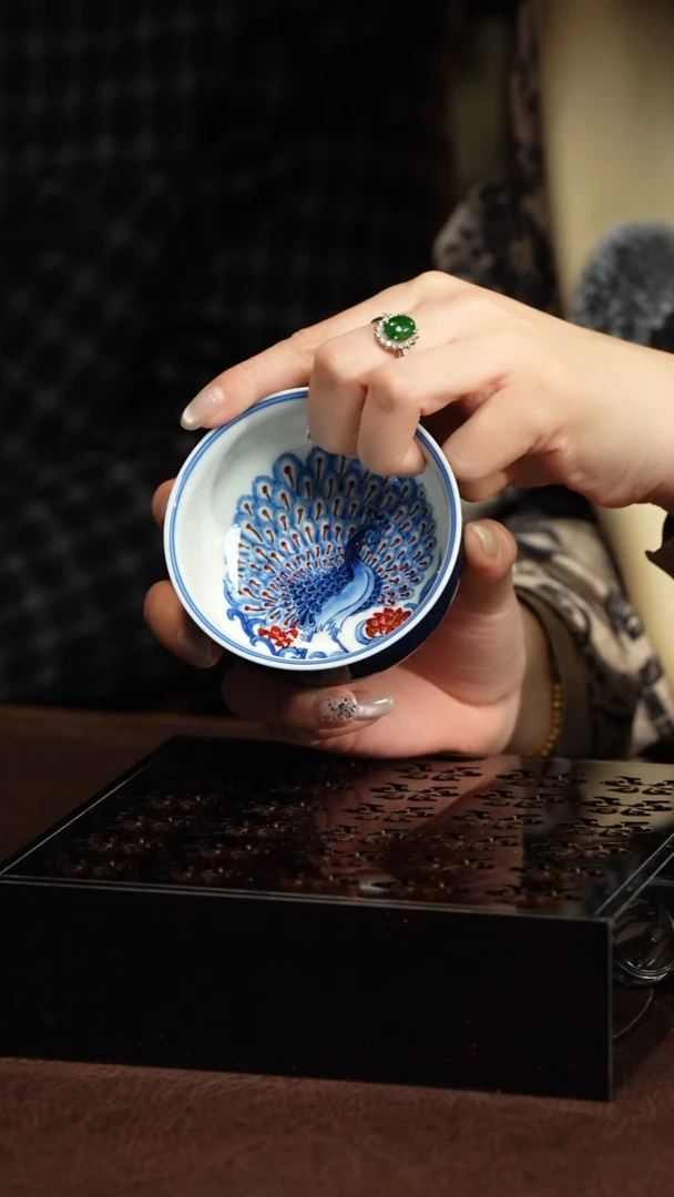 【闪购商品】S永明尚玩明均釉孔雀炉式杯