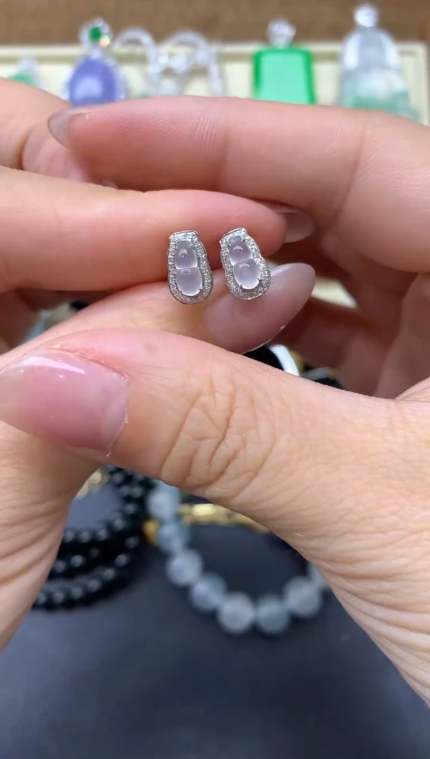 【闪购商品】翡翠耳饰18K金镶嵌260-中国好珍宝