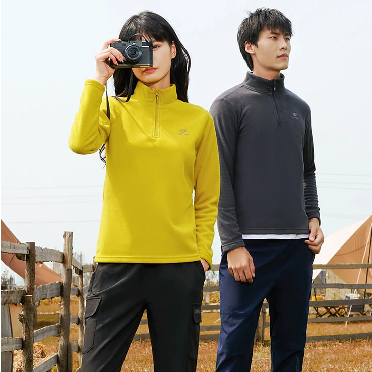 TECTOP/探拓户外半拉链抓绒衣男女冲锋衣内胆摇粒绒内胆抓绒内胆